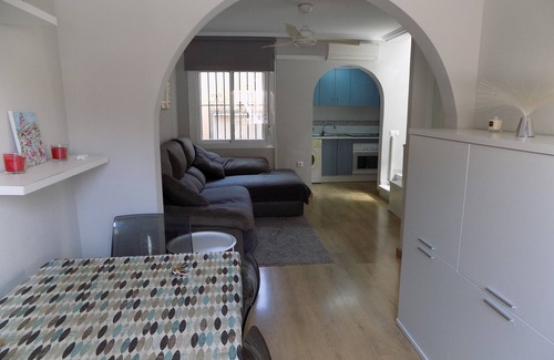 Gran Alacant House | Two bedroom Town house with basement, aircon, communal pool, wifi and sea views