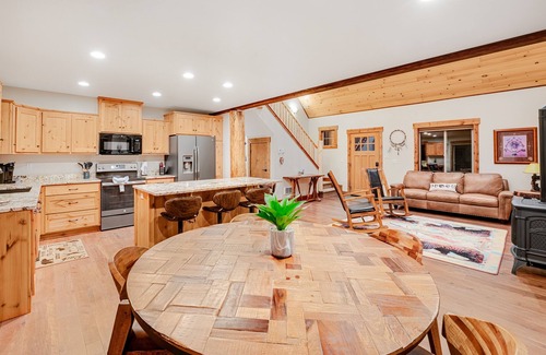 Bigfork Cabin | Two neighboring cabins with lake/mountain views & fireplaces, great for a group