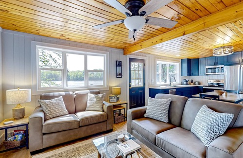 Presque Isle Cabin | Two separate family-friendly lakefront cabins w/dock and firepit