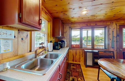 Presque Isle Cabin | Two separate family-friendly lakefront cabins w/dock and firepit