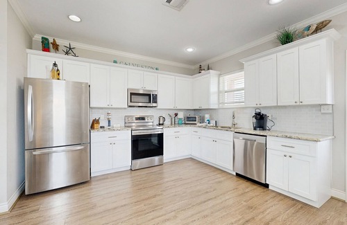 Galveston House | Two-Story Home near the Beach w/Free WiFi, Balconies, Washer/Dryer, Central A/C