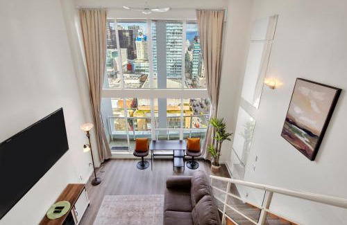 Downtown Vancouver Apartment | Two-Story Loft with a High-rises view and Rooftop Deck