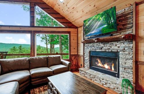 Blue Ridge House | Tysons Peak - Pet Friendly Aska Adventure Cabin - Mountain Views, Hot Tub, Arcade, Bumper Pool Table, Wet Bar, Egg Style Grill,