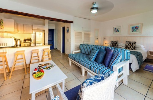 Mykonos Apartment | Ultimate Coastal Escape | Patio & Resort Perks