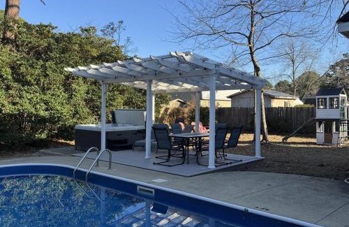 Terry Sanford House | Ultimate Family Getaway Private Pool and Hot Tub
