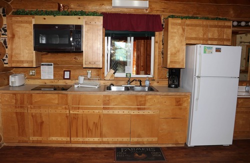 Anchor Point Cabin | Unique Alaskan log home in trees & wild flowers on 14-acre private homestead.