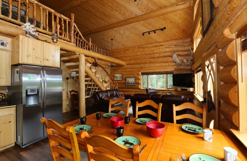 Anchor Point House | Unique Alaskan log home in trees & wild flowers on 14-acre private homestead.