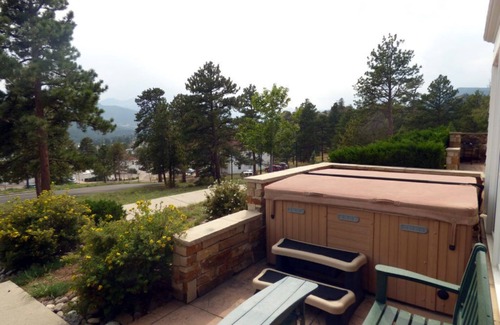 Stanley Hills Condo | Unique, cozy, mountain condo, relax on patio and outdoor hot tub!