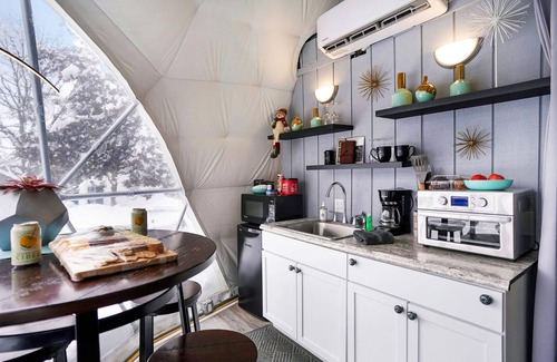 Ashland Cabin | Unique, Fun, and Modern Queen Dome - 2 Queen Beds. Loft Accessed by Ladder.