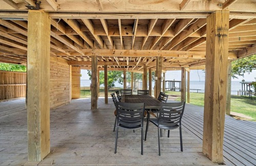 West Livingston House | Unique lakefront home with private pier, stunning views, and a pool