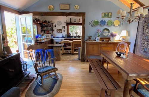 Elk House | Unique Redwood home built 1920 with hot tub & short walk to the Elk beach
