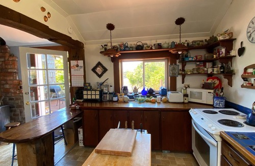 Elk House | Unique Redwood home built 1920 with hot tub & short walk to the Elk beach