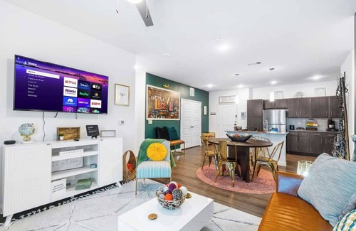 Dreamhill Estates Apartment | Unwind at Zenful Affirmations—a serene, stylish 2BR/2BA near SW Medical Center, Lackland AFB, and Riverwalk. Designed for comfort, work, and connection, it's perfect for military, medical & business pros, families & displaced guests. Welcome home!