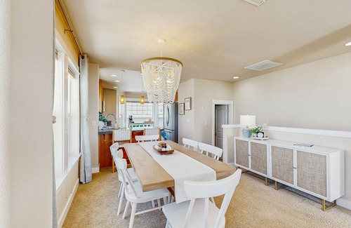 Rockaway Beach House | Updated Ocean View End Townhome with Game Room and Dog Friendly