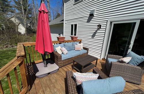 Saratoga Springs House | Updated Private Home with Deck and Fire Pit by the Track