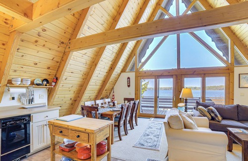 Channing Cabin | Upper Peninsula Lakefront A-Frame Cabin w/Dock