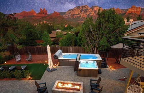 Uptown Sedona House | Uptown EPIC - Wow Views! 25Guest 2Homes 10BR 9BA Pool 2Spa 2GamesRM Location