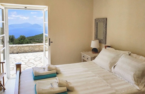 Evgiros Villa | Urania, luxury villa Geofos, private pool, Ionian sea views from every room.