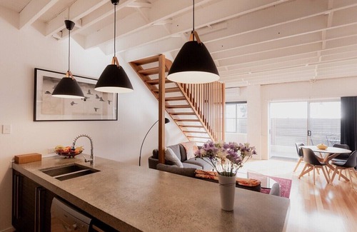 West Hobart Apartment | Urban Warehouse Retreat in West Hobart
