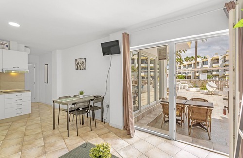 San Agustin Apartment | Vacation Apartment 'Las Flores3' with Sea and Beach View, Wi-Fi and Air Conditioning