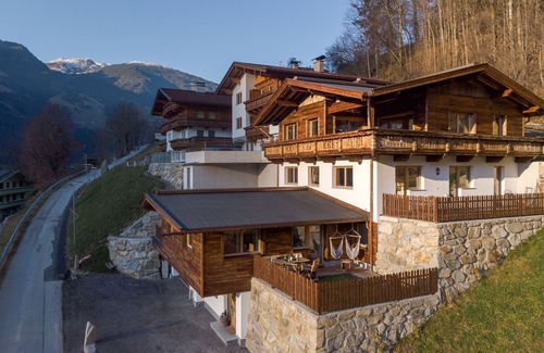 Ramsau im Zillertal Condo | Vacation apartment with mountain view, private sauna, 25 sqm terrace, pets welcome