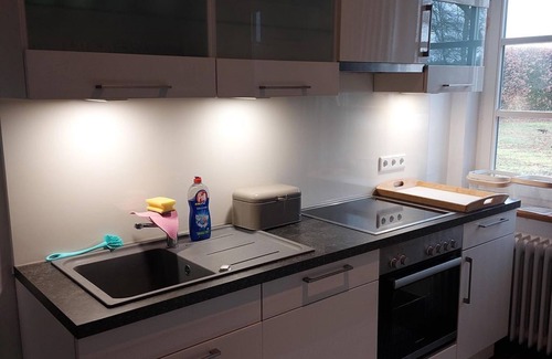 Dingsfelde Apartment | Vacation apartment "Am Biotop" - apartment/flat, shower, WC