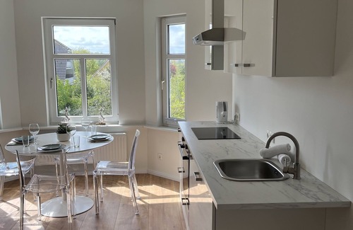 Kalifornien Apartment | Vacation apartment with sea view directly behind the dyke in California on the Baltic Sea