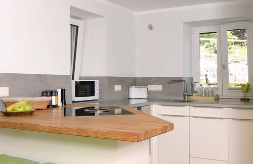 Breitbrunn a. Chiemsee Apartment | Vacation apartment Leben for 2 persons on the ground floor, 30 sqm, living room/kitchen and bedroom, terrace