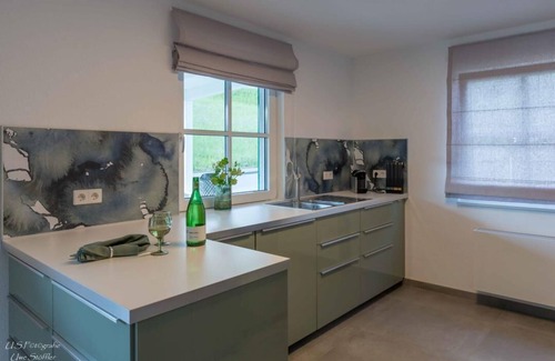 Mulfingen House | Vacation home with fantastic veranda, garden, fireplace, infrared cabin