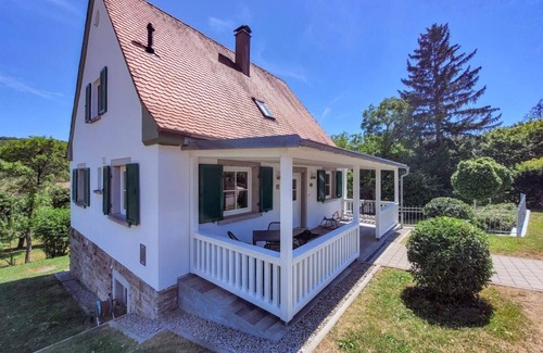 Mulfingen House | Vacation home with fantastic veranda, garden, fireplace, infrared cabin