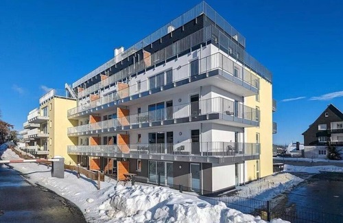 Winterberg Apartment | Vacation rental (new construction 2023) in prime location with fireplace and bal