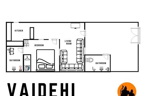 Orchha Apartment | Vaidehi - A lovely & peaceful 1 BHK Home