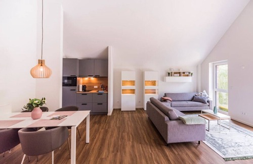 Nordhorn Apartment | Vechte-Loft 3 rooms, new building with balcony, WLAN & PP