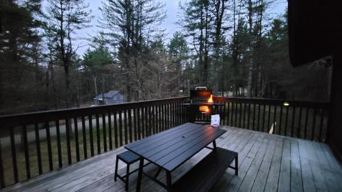 Winhall Ski Chalet | Vermont Escape near Stratton with Hot Tub, Game Room, Fireplace & Pond Views