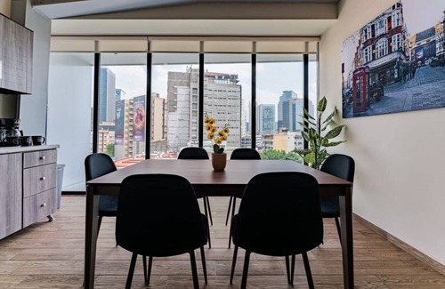 Zona Rosa Apartment | VH Roma Nte | Depa Industrial+RooftopandBalcón | 315