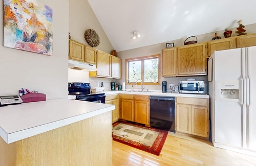 Glacier View Meadows House | View-worthy wilderness retreat with cozy fireplace