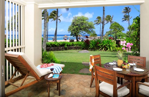 Kahuku Apartment | Villa 102: King bed, private lanai, Ocean View Turtle Bay Beachfront