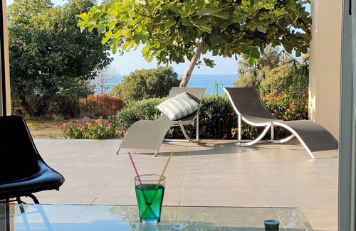 Corbara Villa | VILLA, 200 m from Bodri BEACH, close to sea view, air-conditioning, large landscaped PARK,