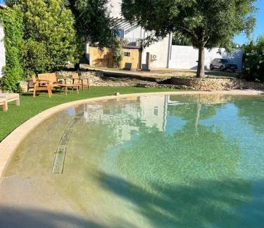 Saint-Maximin Villa | Villa 6 Pers Uzes piscine lagon et vue garrigue