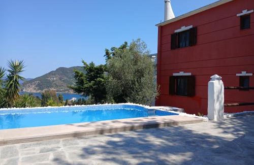 Skopelos Villa | Villa Aspalathus Red, Pool and Panoramic Views to fulfil your Aegean memories