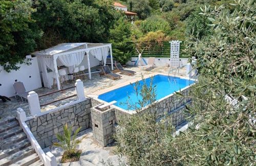 Skopelos Villa | Villa Aspalathus Red, Pool and Panoramic Views to fulfil your Aegean memories