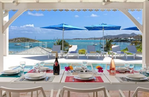 Cul de Sac Villa | Villa Azur, splendid view of the cul de sac bay and ilet Pinel!