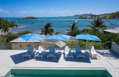 Cul de Sac Villa | Villa Azur, splendid view of the cul de sac bay and ilet Pinel!