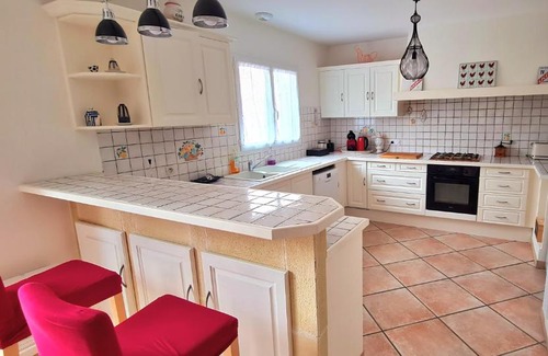 Puynormand Villa | Villa Berman Piscine Intérieure Jardin Cuisine d'été