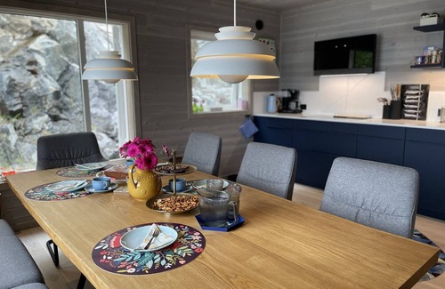 Kristiansund House | Villa Blue Dream - Dream holiday home directly at the fjord with jacuzzi & sauna