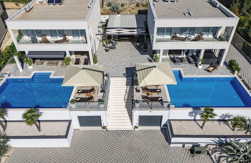 Kastel Stari Villa | Villa Blue Wave , 8 bedrooms, 8 bathrooms, 2 swimming Pool, amazing Sea view