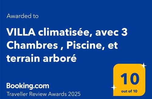 Saint-Cyr-sur-Mer Villa | VILLA climatisée, avec 3 Chambres , Piscine, et terrain arboré