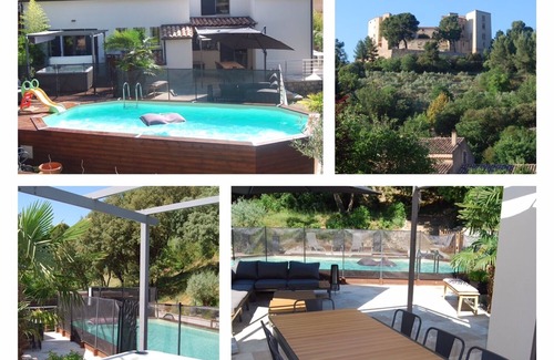 Meyrargues House | Villa Familiale 8p Avec Piscine Chauffée et spa en Provence
