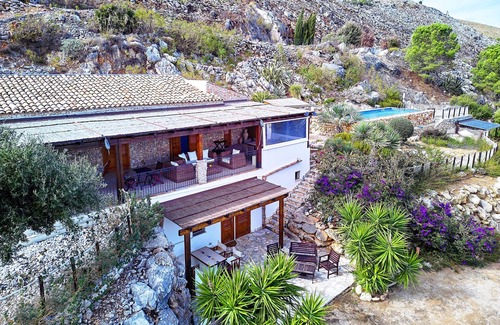 Custonaci Villa | Villa Fenice Breathtaking Panoramic View in Scopello Sicily up to 10 people Pool