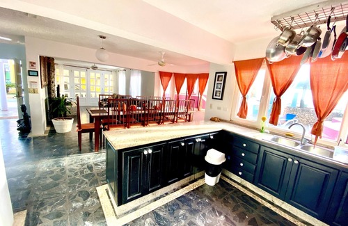 Cabarete Villa | Villa Flamingo; Sleeps 8; not 10,Waterfall, Oceanfront Pool, Hot Tub